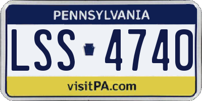 PA license plate LSS4740
