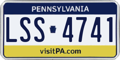 PA license plate LSS4741