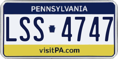 PA license plate LSS4747