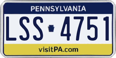 PA license plate LSS4751