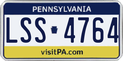 PA license plate LSS4764