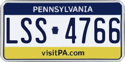 PA license plate LSS4766