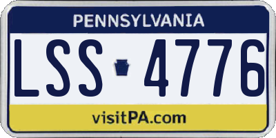 PA license plate LSS4776