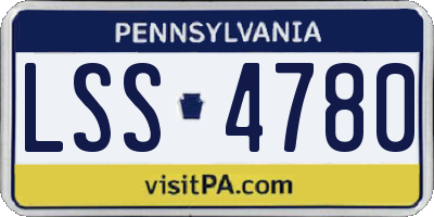 PA license plate LSS4780