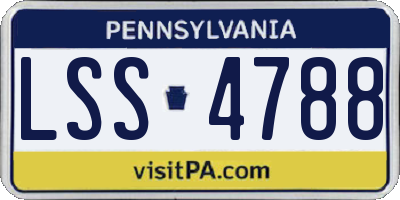 PA license plate LSS4788