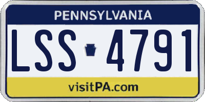 PA license plate LSS4791