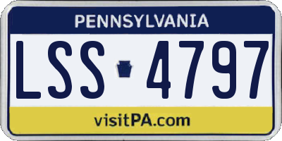 PA license plate LSS4797