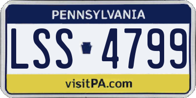 PA license plate LSS4799
