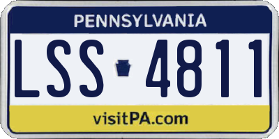 PA license plate LSS4811