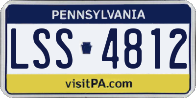 PA license plate LSS4812