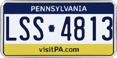 PA license plate LSS4813