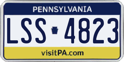 PA license plate LSS4823