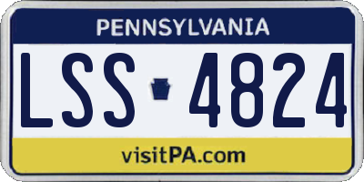 PA license plate LSS4824