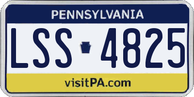 PA license plate LSS4825