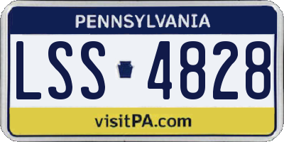 PA license plate LSS4828