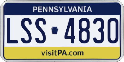 PA license plate LSS4830