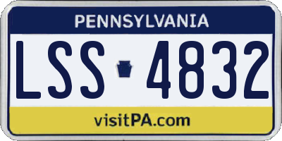 PA license plate LSS4832