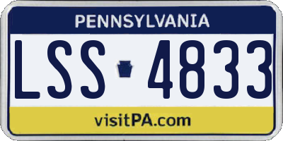 PA license plate LSS4833