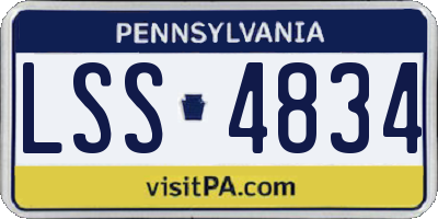 PA license plate LSS4834