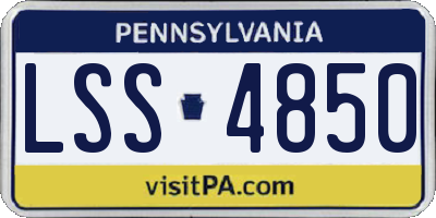 PA license plate LSS4850