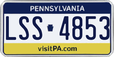 PA license plate LSS4853