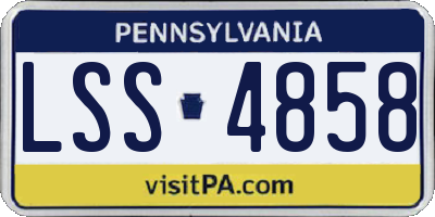 PA license plate LSS4858