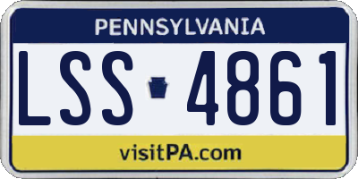 PA license plate LSS4861