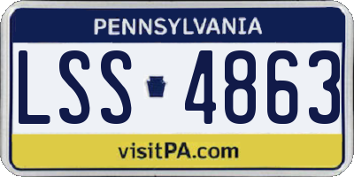 PA license plate LSS4863