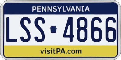 PA license plate LSS4866