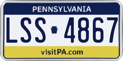 PA license plate LSS4867
