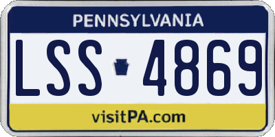 PA license plate LSS4869