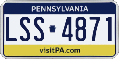 PA license plate LSS4871