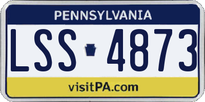 PA license plate LSS4873
