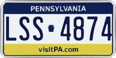 PA license plate LSS4874