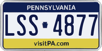 PA license plate LSS4877