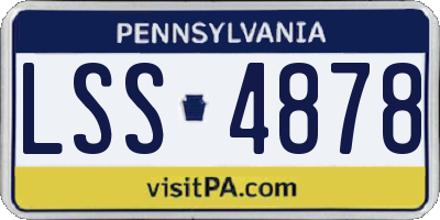 PA license plate LSS4878