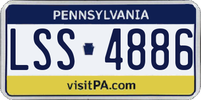 PA license plate LSS4886