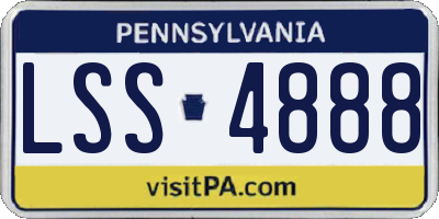 PA license plate LSS4888