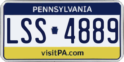 PA license plate LSS4889