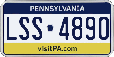 PA license plate LSS4890