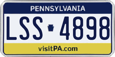 PA license plate LSS4898