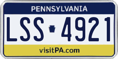 PA license plate LSS4921