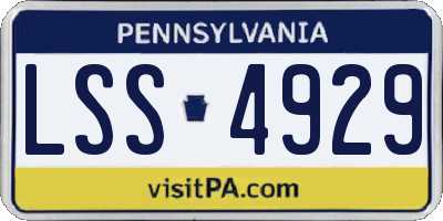 PA license plate LSS4929