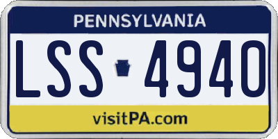 PA license plate LSS4940