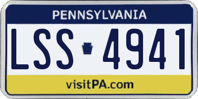 PA license plate LSS4941