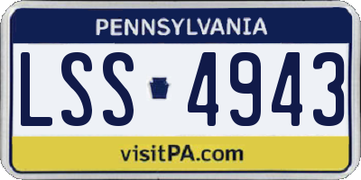 PA license plate LSS4943