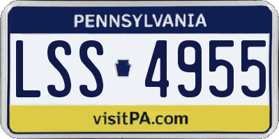 PA license plate LSS4955