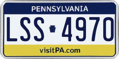 PA license plate LSS4970