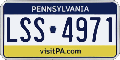 PA license plate LSS4971