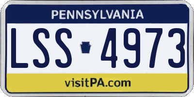 PA license plate LSS4973